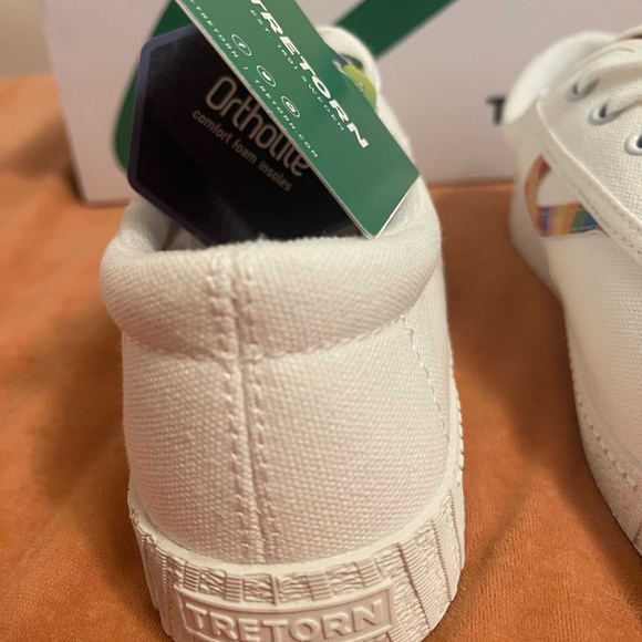 NEW! Tretorn women’s Nylite white rainbow sneakers size 6.5 - Picture 5 of 7